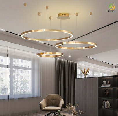 Mirror Titanium LED ไฟวงแหวนทันสมัยทันสมัยสำหรับบ้าน / โรงแรม / โชว์รูม