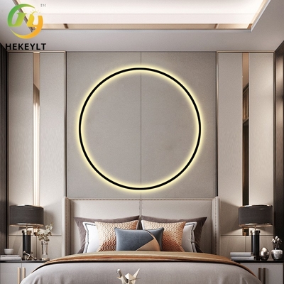โคมไฟติดผนังวงแหวน LED ที่เรียบง่ายทันสมัยสำหรับพื้นหลังห้องนั่งเล่นห้องนอนหัวเตียง