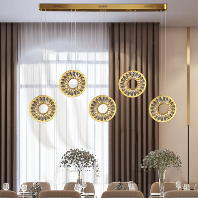 แหวน Creative Nodic Villa นำแสงจี้คริสตัลสมัยใหม่ Custom Fancy Luxury