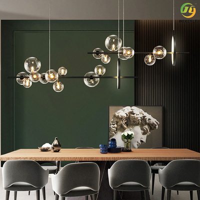 Nordic Modern Light Luxury Long Bubble Chandelier G9 สำหรับร้านอาหาร