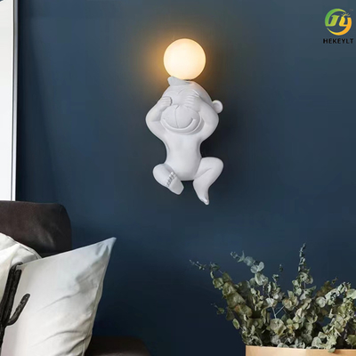 G4 Bedroom Modern Wall Lamp Bear Monkey Cartoon ตกแต่ง