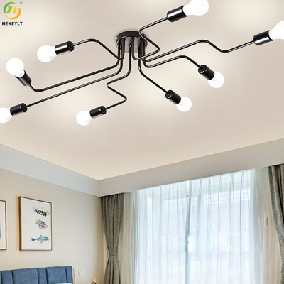 โคมไฟเพดาน LED เหล็กนอร์ดิก E26 สำหรับโรงแรม / ห้องนั่งเล่น / โชว์รูม / ห้องนอน