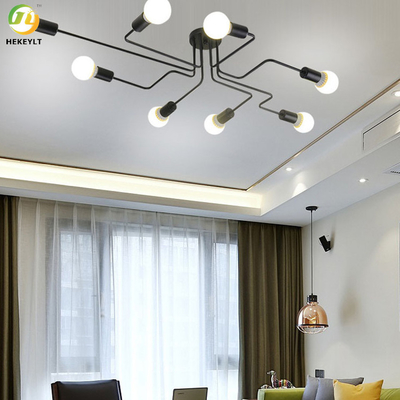 โคมไฟเพดาน LED เหล็กนอร์ดิก E26 สำหรับโรงแรม / ห้องนั่งเล่น / โชว์รูม / ห้องนอน