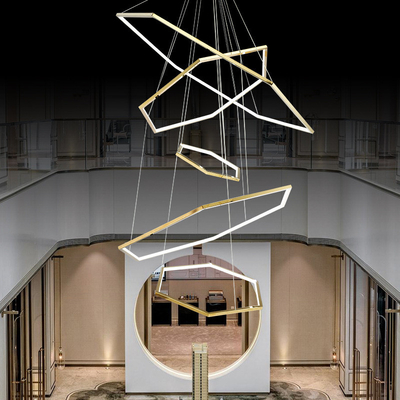 สแตนเลสอะคริลิคโลหะ LED โคมระย้าแหวน Simple Postmodern