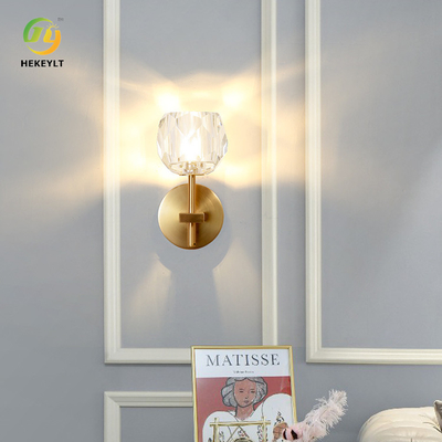 Crystal Gold Modern Wall Light สำหรับ Corridor Living Room TV Background