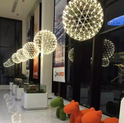 Led Spark Ball Wire Round Pendant Lamp Nordic Hotel โคมไฟตกแต่งหลังสมัยใหม่