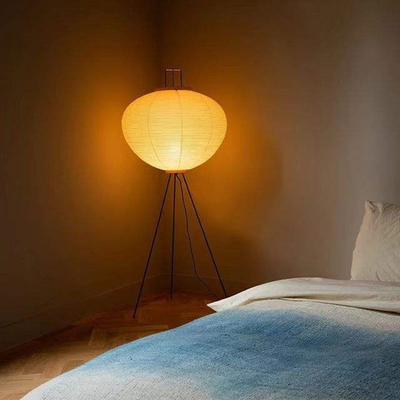 โคมไฟตั้งพื้น LED Metal Art Deco Modern Rice Paper Floor Lamps 120cm X 53cm
