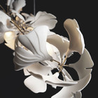 โคมไฟนอร์ดิกสีขาวแปะก๊วย Biloba ดอกไม้ทองแดงโคมระย้า LED