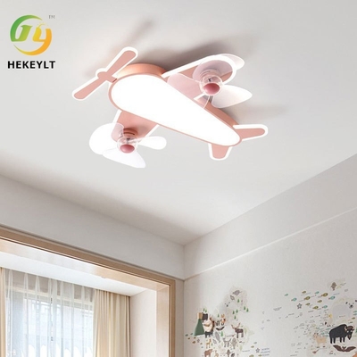 ของใช้ในครัวเรือน ไฟเพดานห้องนอน ห้องเด็ก เครื่องบิน พัดลม การแปลงความถี่แสง แบบบูรณาการ พัดลมเพดานที่มองไม่เห็น