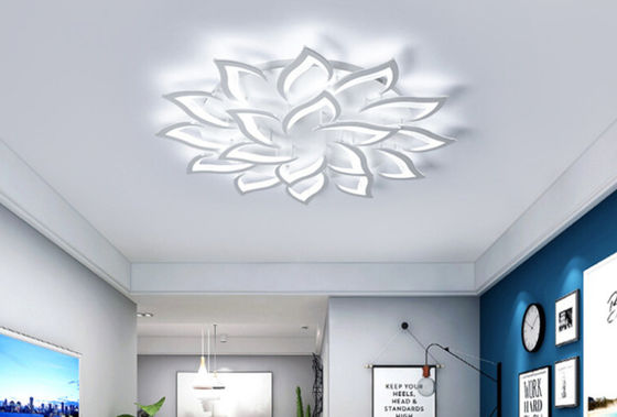 โคมไฟเพดาน LED อะคริลิคแบบแบนหรี่แสงได้สีขาว
