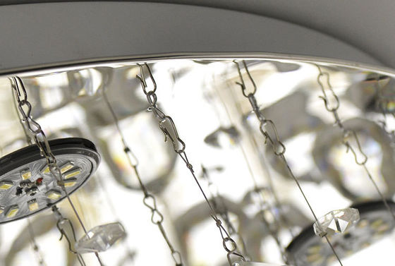โคมไฟเพดาน LED คริสตัลกลมกลมแฟนซีโมเดิร์น Gu10 ในร่ม