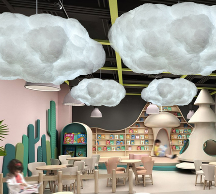 ห้องนอนเด็ก LED Cloud Chandeliers Kindergarten Creative Cloud Lamp